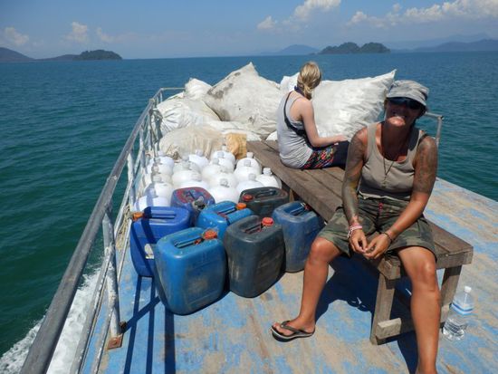 unser Plätzchen auf dem Oberdeck
