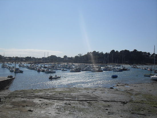 Bei Sonnnenschein im Hafen von Ploumanac'h.