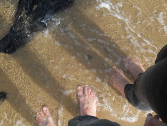 Noch kurz die Füße gebadet ...