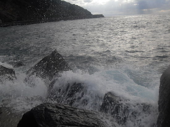 Hier herrschte einer außerordentlich starke Brandung ...