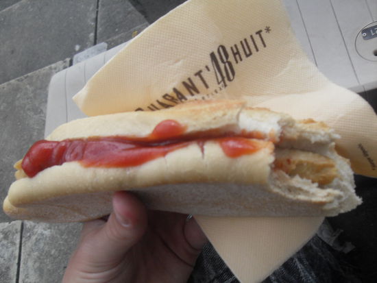 Superlecker!
Hähnchenfleisch im riesigen Baguette für 4,50€