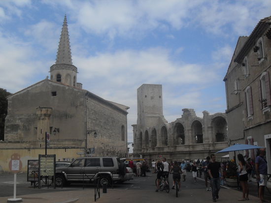 Bereits nach wenigen Minuten sahen wir die Arena - ein toller Anblick!