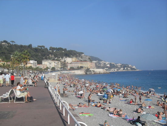 Der Strand von Nizza.