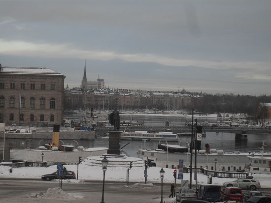 Ein erster Blick Richtung Södermalm, im Hintergrund die erwähnte Häuserfassade.