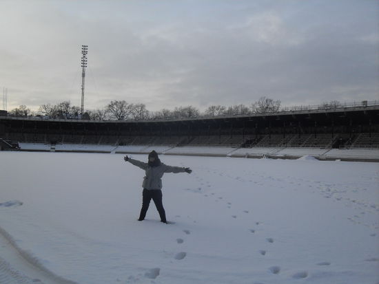 Schließlich erreichten wir das unglaublich schöne Stadion, in welchem sich sogar Doro sofort wohlfühlte.