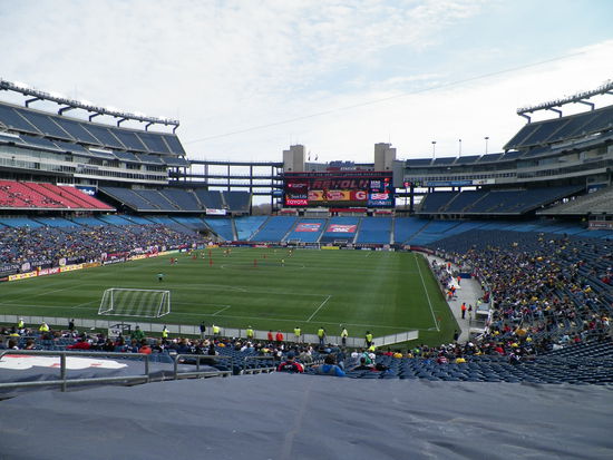 Das gigantische Gilette-Stadium von innen, fast 70.000 Leute finden hier Platz!