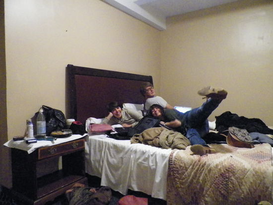 Wir in unserem Superhotel ... 