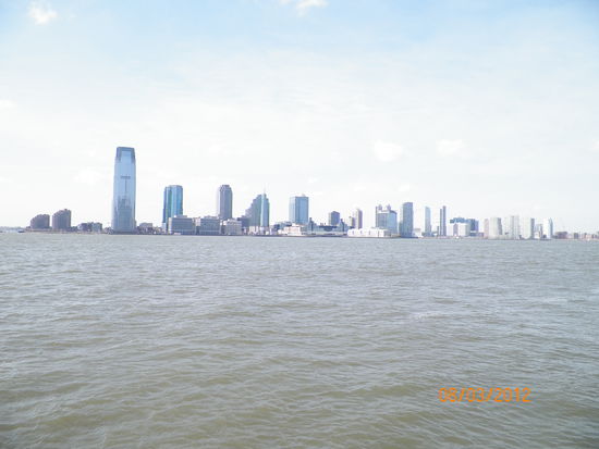 Jersey von Manhattan Downtown aus gesehen