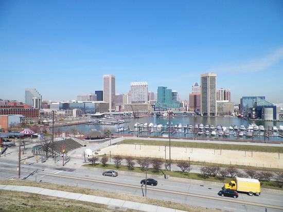 Die Sicht auf die Stadt vom Federal Hill Park.