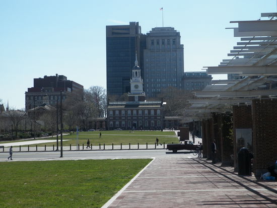 ... auch hier die Independence Hall, in welcher die Unabhängigkeitserklärung der USA unterzeichnet wurde.