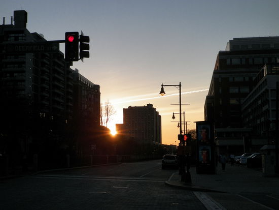 Großstadtidylle. Sun goes down.