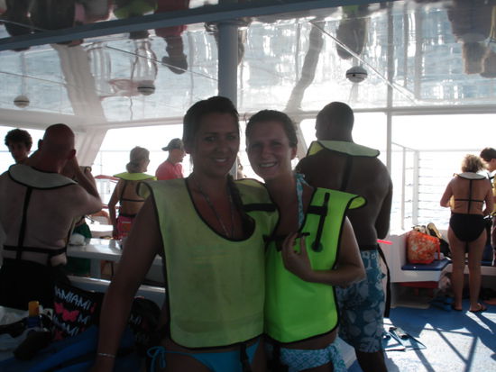 dressed up for snorkeling...
