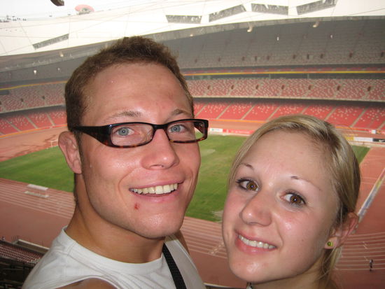 "Birds Nest" von innen. Der Hauch der 9,58 Sekunden ist immernoch da...