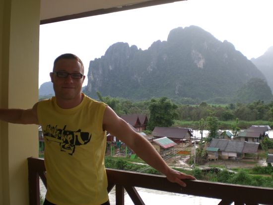 Laos - Blick aus dem Zimmer...