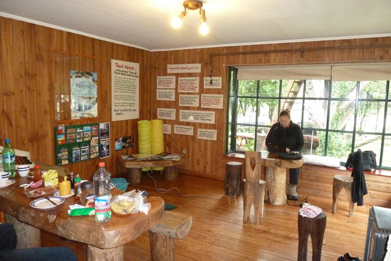 Pucon - Aufenthaltsraum im gemütlichen Hostel The Treehouse