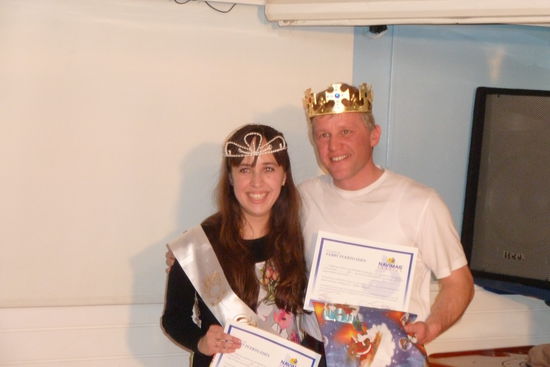 Puerto Montt - Peter der große Gewinner des Abends und "König" des "Traumschiffes Eden" mit seiner "Königin".