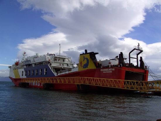 2. Schiffsreise - Die Evangelistas, die uns von Puerto Montt nach Puerto Natales gebracht hat.