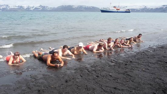Antarktis - ...so kann man auch in der Antarktis mit Vergnügen baden!