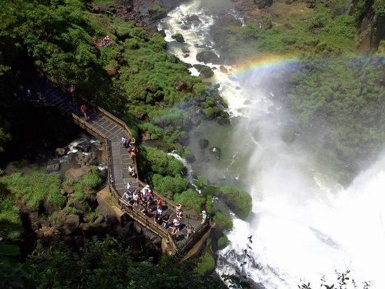 Iguazu 1. Tag - ....von oben betrachtet mit Regenbogen