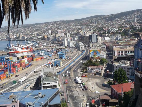 Chile -Hafenansicht von Valparaiso