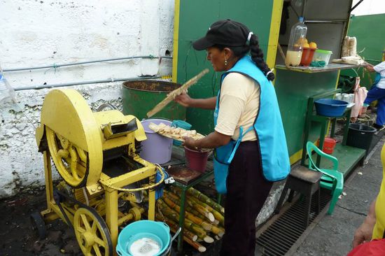 Aus dieser Maschine kommt der frische Bambussaft