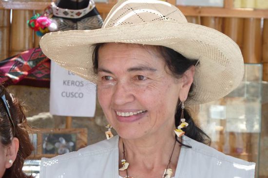 Lima - Die Leiterin der Ausgrabungsstaette Caral, Ruth Shady