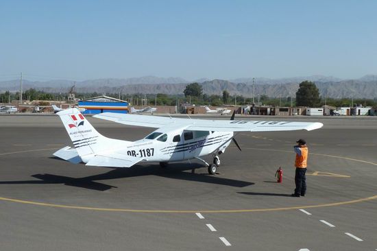 Nazca - Unser Flieger, der uns die Linien von oben zeigt