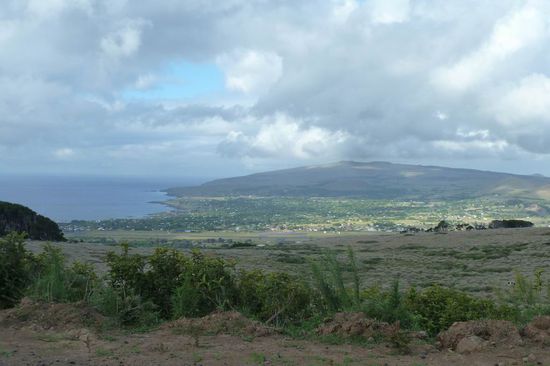 Osterinsel/Rapa Nui - Die Hauptstadt fast aus der Vogelperspektive.