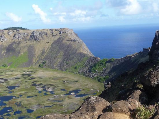 Osterinsel/Rapa Nui - ..hier eine weitere Ansicht mit Blick auf den Pazifik, ebenso faszinierend.