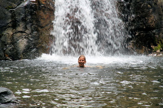 Lizzy hat sich für die sichere "nur-schwimmen-Variante" entschieden und hatte trotzdem viel Spaß!