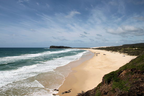 Der Blick von den Champagne Pools zum Indian Head - unserem nächsten Stopp.