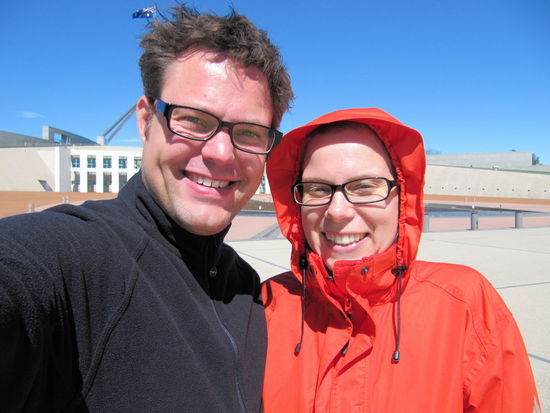 Es war sonnig und sehr frisch in Canberra.