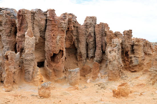 ... den petrified forest angesehen. Durch Erosionsprozesse wurden aus den unterschiedlichen Gesteinsarten diese Gebilde geschaffen. Wenn ichs richtig verstanden habe, dann sind es keine versteinerten Bäume sondern es sieht nur so aus wie Baumstämme, daher der Name 'versteinerter Wald'.