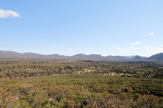 Blick in den Wilpena Pound vom Wangara Lookout.