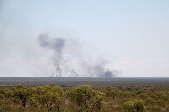 Auf unserem weiteren Weg konnte man auch immer wieder ausgedehnte Buschfeuer sehen.