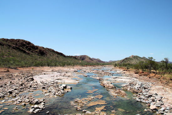Der Ord River unterhalb des Lake Agyle Staudamms.