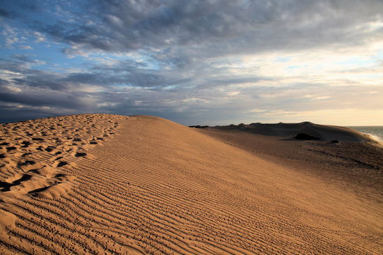 Große Sanddüne in der Abendsonne. Eignet sich bestimmt hervorragend als Bildschirmhintergrund.