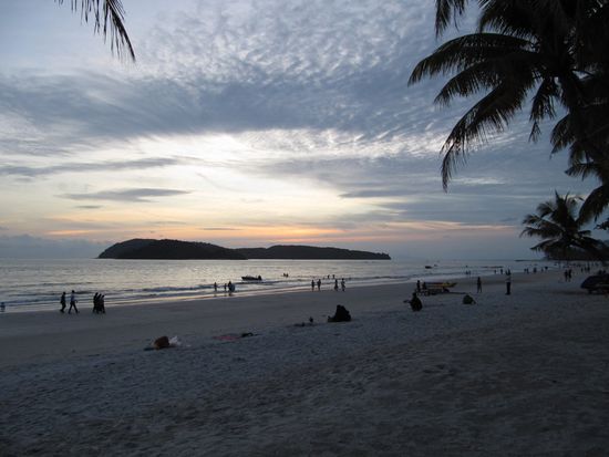 Typische Abendstimmung am Strand.