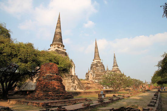 Die drei Chedis (Türme) des Wat Phra Si Sanphet.