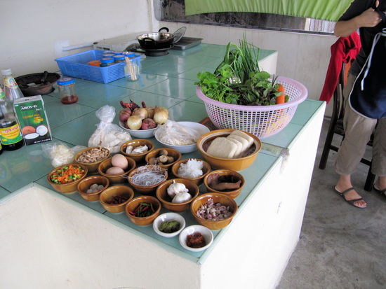 Die frischen Zutaten.