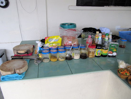 Die haltbaren Zutaten.