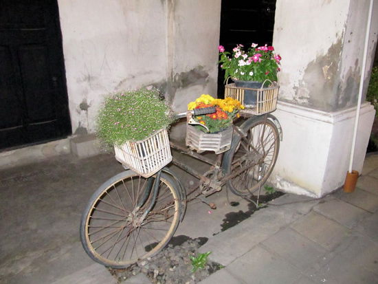 ... schweißtreibende Fortbewegungsmittel wie Fahrräder einer anderen Verwendung zugeführt werden müssen, z. B. als mobiler Blumenkasten.