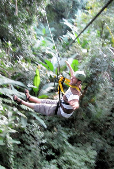 Irgendwie hängt bei mir das Seil viel stärker durch als bei Lizzy. 