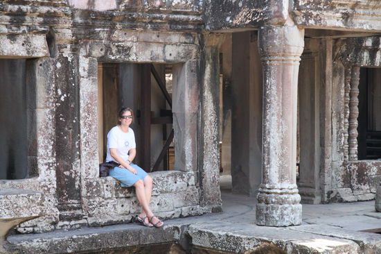 Lizzy im oberen Tempelbereich.