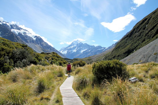 Der Wanderweg durch das Tal verlief teilweise über boardwalks.