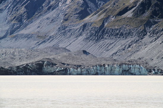Der Weg führte uns bis in Sichtweite der Gletscherzunge des Hooker Gletschers.
