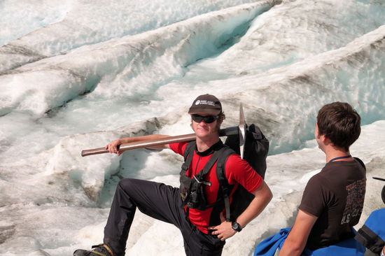 Unser Führer - ein echter Neuseeländer. Die Tour mit ihm war sehr informativ und unterhaltsam.