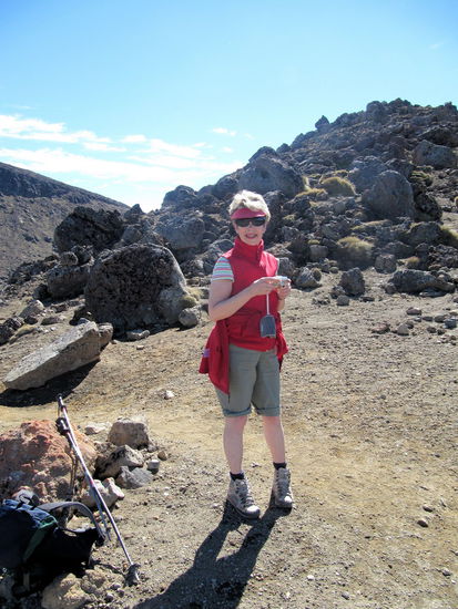 Auch Mary ist begeistert vom Ausblick.