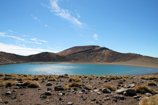 Am Ende des Central Crater gibt es einen Anstieg zum Blue Lake.