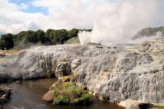 Es gab unterschiedliche Geysire zu sehen.